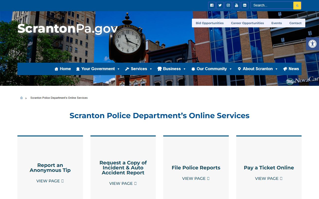 Scranton criminal history police department
