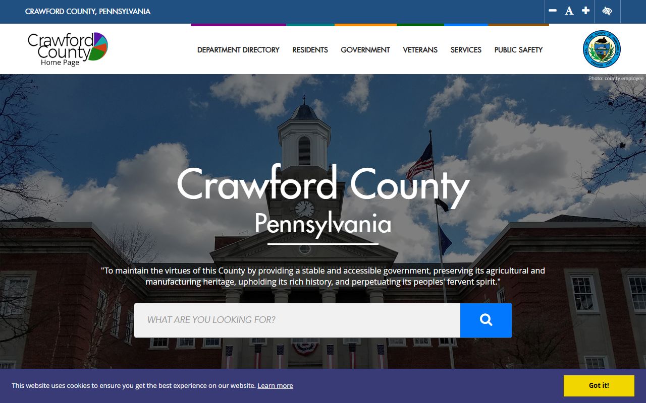 Crawford County criminal history records county government website Meadville Pennsylvania