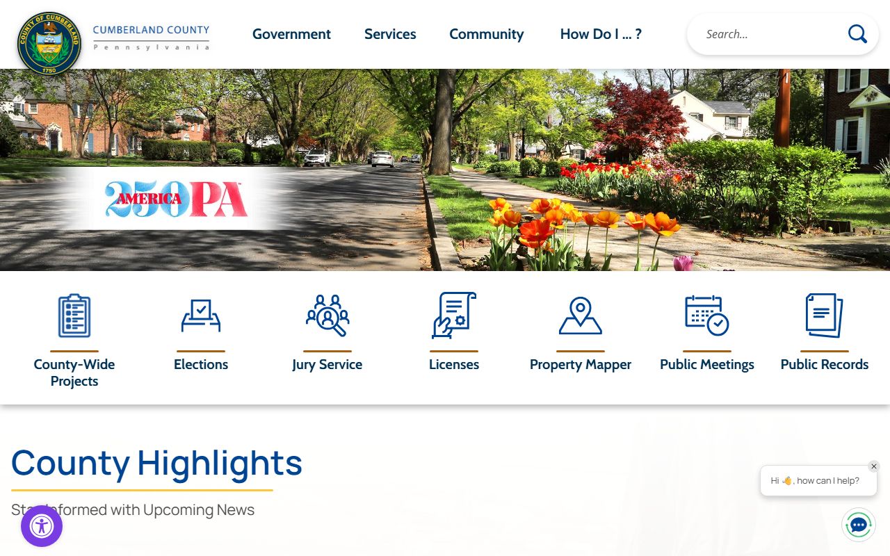 Cumberland County criminal history records county government website Carlisle Pennsylvania