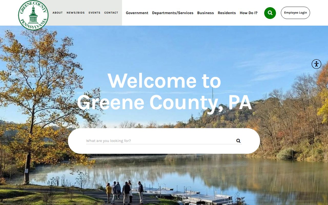 Greene County government website for criminal history records access