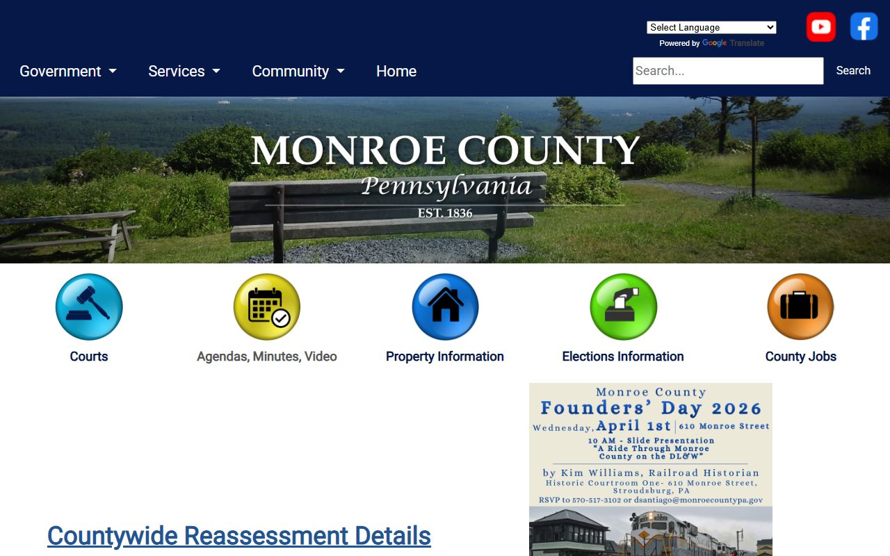 Monroe County criminal history records county government website