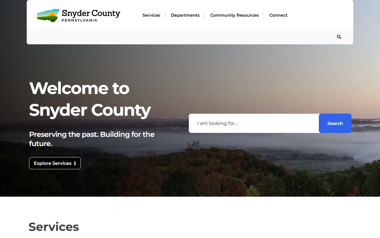 Snyder County criminal history records government website